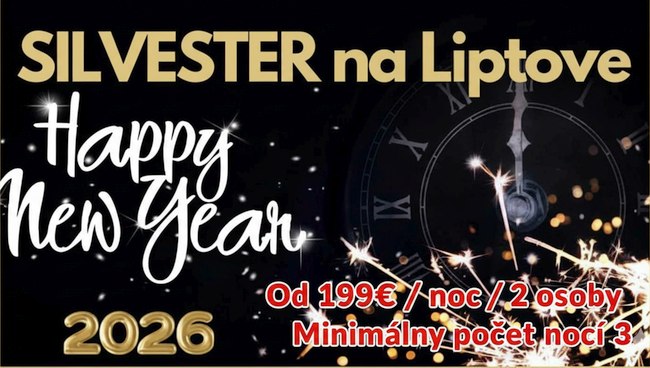 Silvester na Liptove v Hoteli Mních